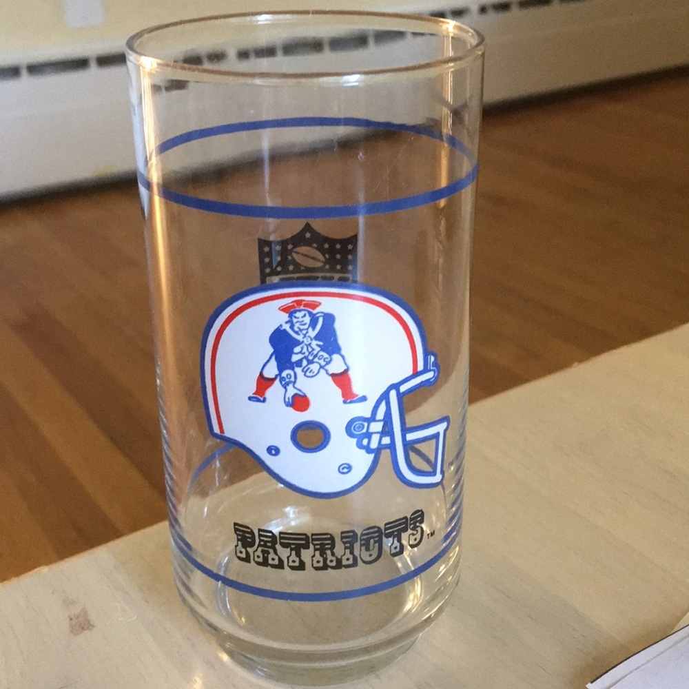 NFL patriots glass